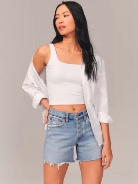 Abercrombie & Fitch 90s Baggy Low Rise Jean Shorts Size 29